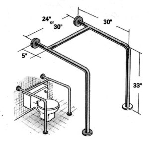 Toilet Straddle Bar